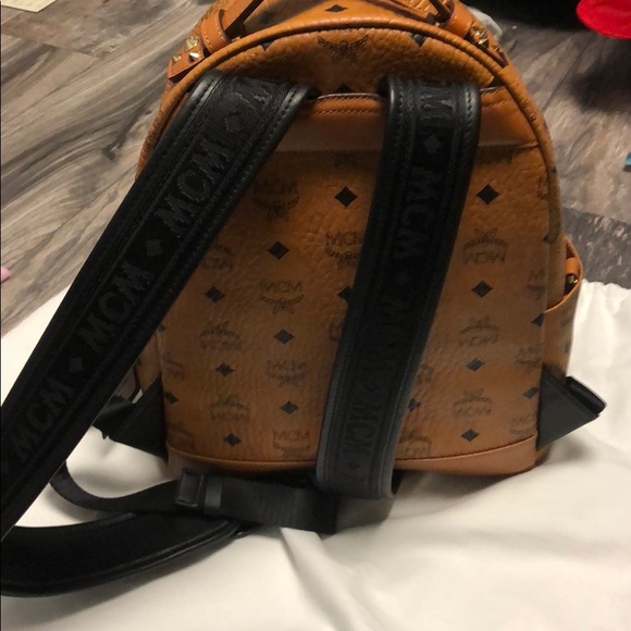 NWT MCM Camel/Black Backpack - Picture 4 of 8